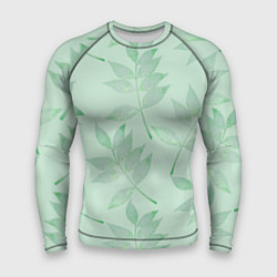 Рашгард мужской Зеленые листья, цвет: 3D-принт