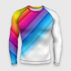 Рашгард мужской РАДУЖНЫЕ ПОЛОСЫ RAINBOW Z, цвет: 3D-принт