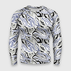 Рашгард мужской Абстрактный сиренево-черный, цвет: 3D-принт