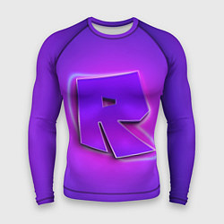 Рашгард мужской ROBLOX NEON LOGO РОБЛОКС, цвет: 3D-принт