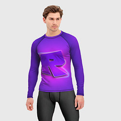 Рашгард мужской ROBLOX NEON LOGO РОБЛОКС, цвет: 3D-принт — фото 2