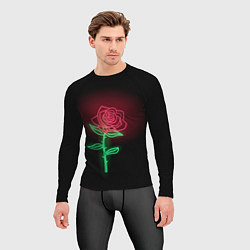 Рашгард мужской Неоновая Роза, цвет: 3D-принт — фото 2