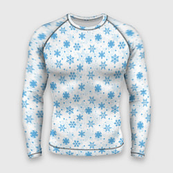 Рашгард мужской Снежинки снежные узоры, цвет: 3D-принт
