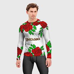 Рашгард мужской Светлана в розах, цвет: 3D-принт — фото 2