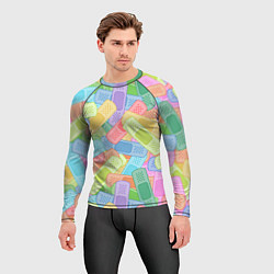 Рашгард мужской Цветные пластыри, цвет: 3D-принт — фото 2