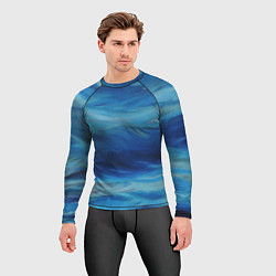 Рашгард мужской Акварельное море, цвет: 3D-принт — фото 2