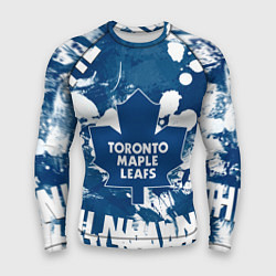 Рашгард мужской Торонто Мейпл Лифс, Toronto Maple Leafs, цвет: 3D-принт