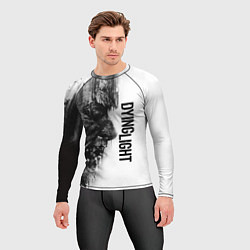 Рашгард мужской DYING LIGHT BLACK & WHITE ZOMBIE FACE, цвет: 3D-принт — фото 2
