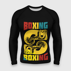 Рашгард мужской Бокс, Boxing, цвет: 3D-принт