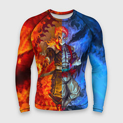 Мужской рашгард Аказа и Ренгоку противостояние клинок рассекающий