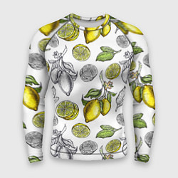 Рашгард мужской Лимонный паттерн, цвет: 3D-принт