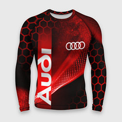 Мужской рашгард AUDI АУДИ SPORT СПОРТ RED AND BLACK