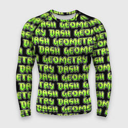 Рашгард мужской Geometry Dash: Green Pattern Logo, цвет: 3D-принт