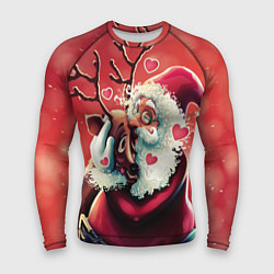 Рашгард мужской Santa and deer, цвет: 3D-принт