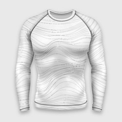 Рашгард мужской Белые волны, цвет: 3D-принт