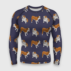 Рашгард мужской Английские бульдоги паттерн, цвет: 3D-принт