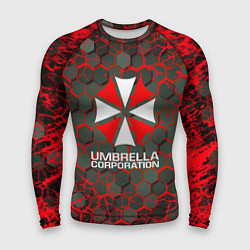 Рашгард мужской Umbrella Corporation соты, цвет: 3D-принт