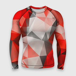 Рашгард мужской Красно-серая геометрия, цвет: 3D-принт