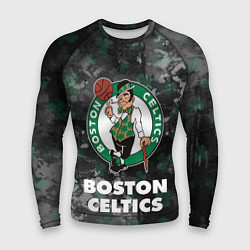 Рашгард мужской Бостон Селтикс, Boston Celtics, НБА, цвет: 3D-принт