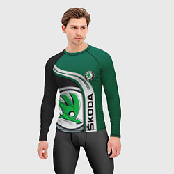 Рашгард мужской SKODA AUTO ШКОДА АВТО, цвет: 3D-принт — фото 2