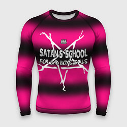 Рашгард мужской Satan school for bad boys and girls pink, цвет: 3D-принт