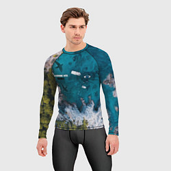 Рашгард мужской SWIMMING WITH SHARKS, цвет: 3D-принт — фото 2