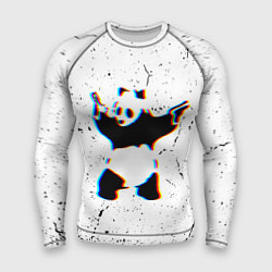 Рашгард мужской Banksy Panda with guns Бэнкси, цвет: 3D-принт
