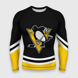 Рашгард мужской Pittsburgh Penguins Питтсбург Пингвинз, цвет: 3D-принт