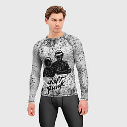 Рашгард мужской Daft Punk B&W, цвет: 3D-принт — фото 2