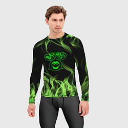 Рашгард мужской Battletoads боевые жабы огонь, цвет: 3D-принт — фото 2