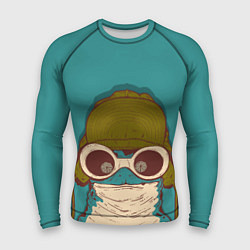 Мужской рашгард Крейзи лягуха в шапке