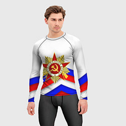 Рашгард мужской ДЕНЬ ПОБЕДЫ РОССИЙСКИЙ ТРИКОЛОР, цвет: 3D-принт — фото 2