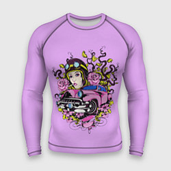 Рашгард мужской ДЕВУШКА ГОНЩИЦА, цвет: 3D-принт