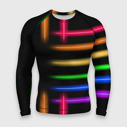 Рашгард мужской Неоновое свечение Minimalism Neon, цвет: 3D-принт