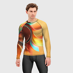 Рашгард мужской Солнце из бумаги, цвет: 3D-принт — фото 2