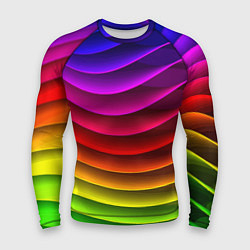Рашгард мужской Color line neon pattern Abstraction Summer 2023, цвет: 3D-принт