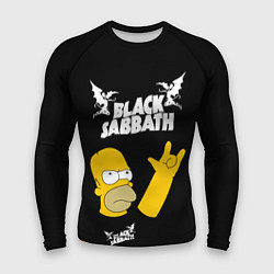 Мужской рашгард Black Sabbath Гомер Симпсон Simpsons