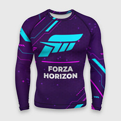Рашгард мужской Символ Forza Horizon в неоновых цветах на темном ф, цвет: 3D-принт