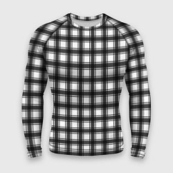 Мужской рашгард Black and white trendy checkered pattern