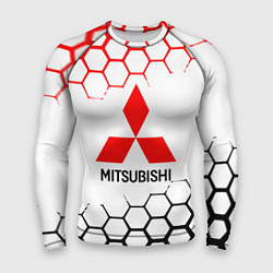 Рашгард мужской Mitsubishi - логотип, цвет: 3D-принт