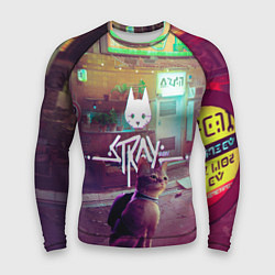 Рашгард мужской Stray - котик - neon, цвет: 3D-принт