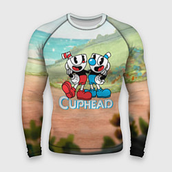 Рашгард мужской Cuphead природа, цвет: 3D-принт