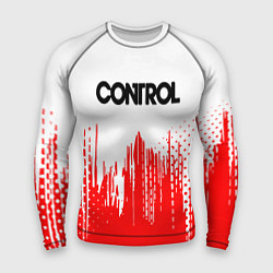 Мужской рашгард Control красная текстура