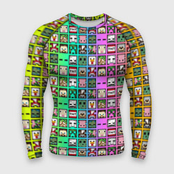 Мужской рашгард Minecraft characters neon