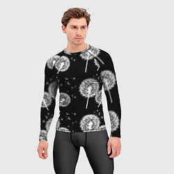 Рашгард мужской Одуванчики - паттерн, цвет: 3D-принт — фото 2