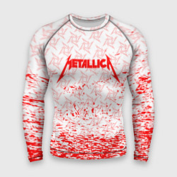 Рашгард мужской Metallica - брызги, цвет: 3D-принт