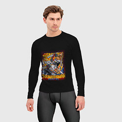 Рашгард мужской Человек-бензопила с трёх ракурсов, цвет: 3D-принт — фото 2