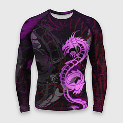 Мужской рашгард Неоновый дракон purple dragon