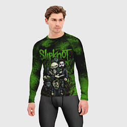 Рашгард мужской Slipknot green art, цвет: 3D-принт — фото 2