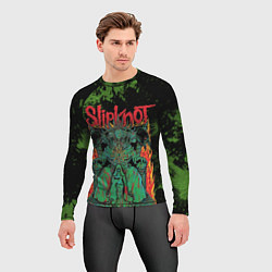 Рашгард мужской Slipknot green satan, цвет: 3D-принт — фото 2